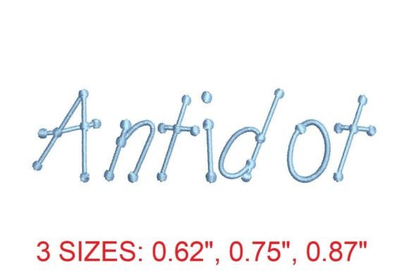 Antidot Regular Font: A Stylish Addition for Embroidery