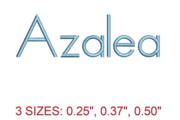 Azalea Embroidery Font: A Graceful Touch for Apparel