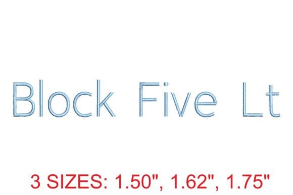 Block Five Light: A Versatile Embroidery Font
