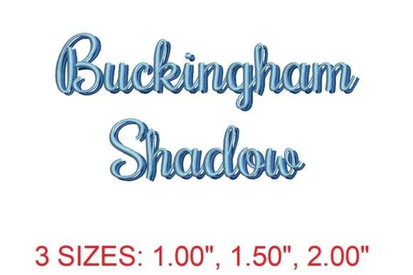 Buckingham Shadow Font: A Timeless Embroidery Choice