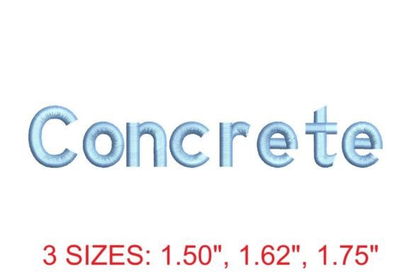 Concrete Embroidery Font: Modern Elegance for Gifts