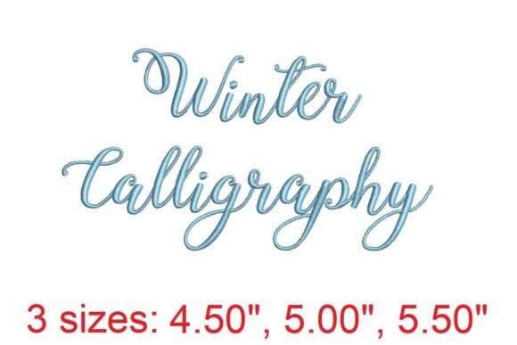 Elegant Winter Calligraphy for Embroidery