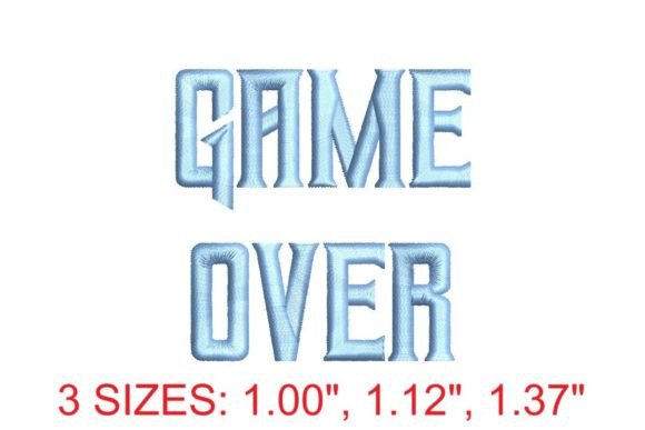 Game Over Embroidery Font: A Playful Touch