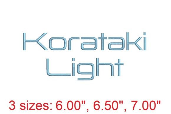 Korataki Light: A Versatile Embroidery Font