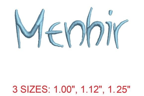 Menhir Embroidery Font: Bold Holiday Stitching