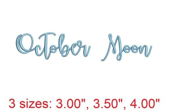 October Moon Embroidery Font Review
