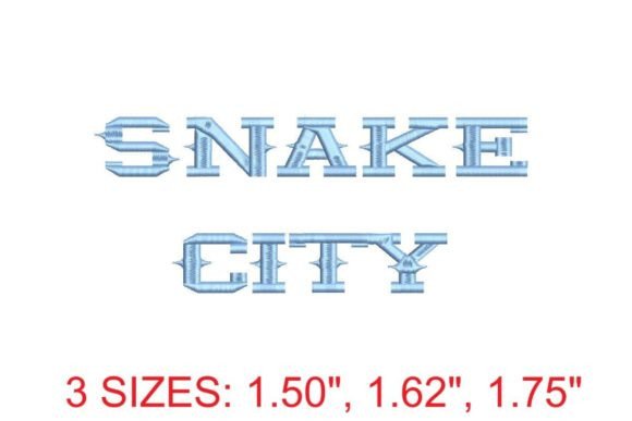 Snake City Embroidery Font: A Bold, Modern Choice