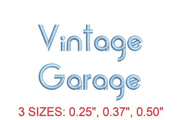 Vintage Garage Embroidery Font: A Nostalgic Touch